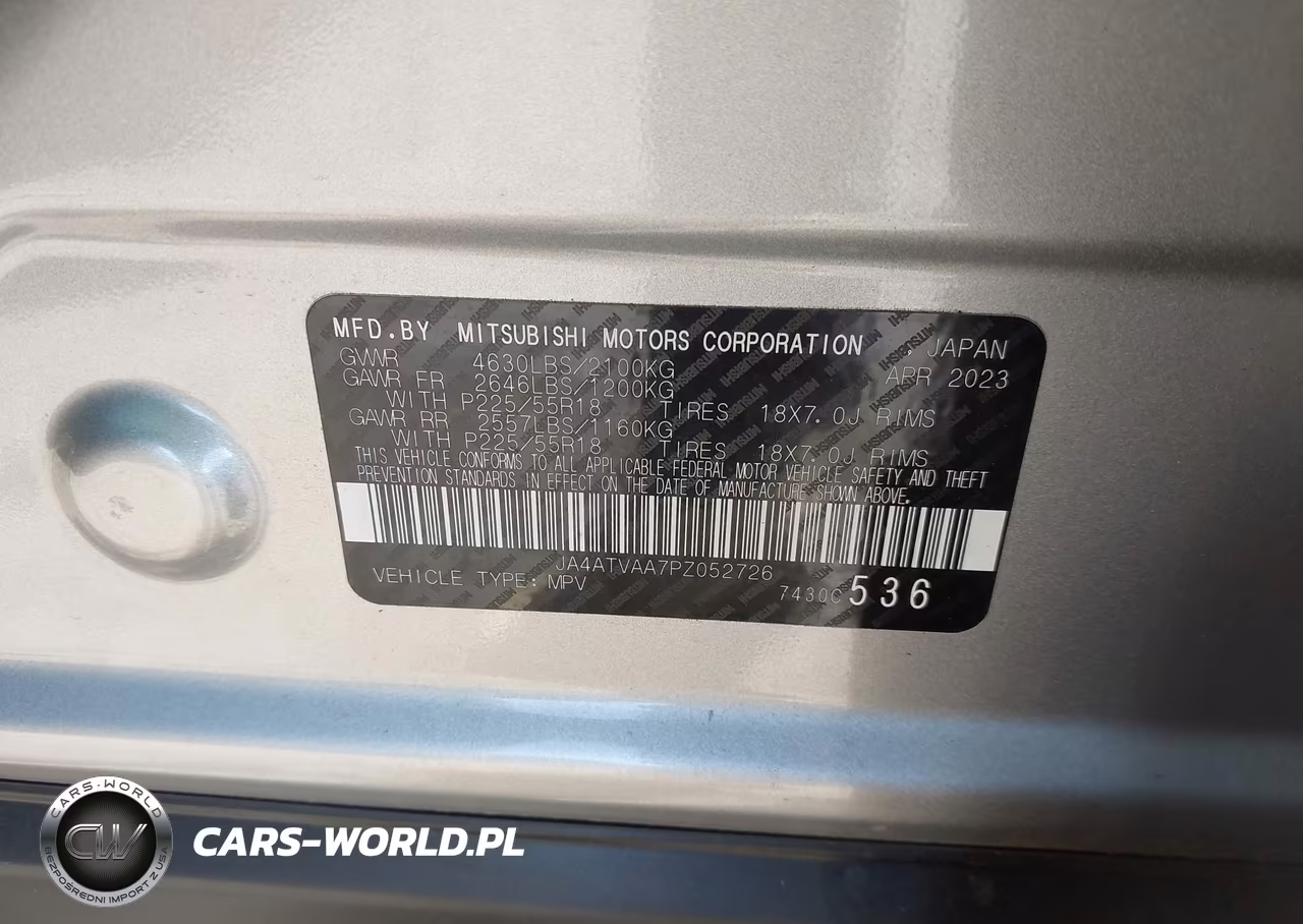 2023 Mitsubishi Eclipse Cross Le S-Awc VIN:JA4ATVAA7PZ052726 - 9