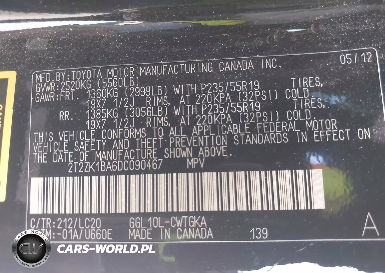 2013 Lexus Rx 350 VIN:2T2ZK1BA6DC090467 - 9