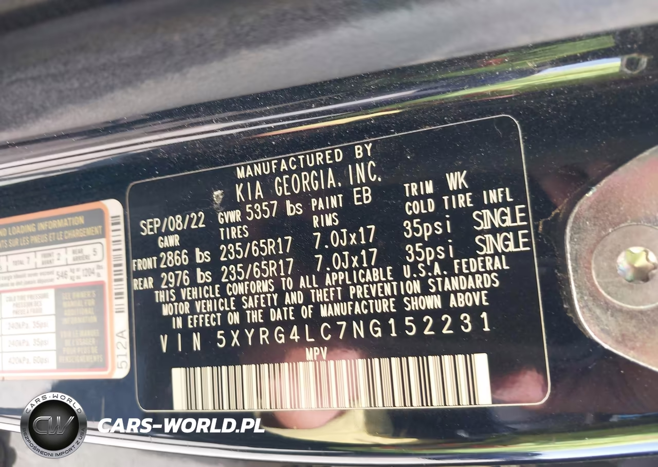 2022 Kia Sorento Lx VIN:5XYRG4LC7NG152231 - 9