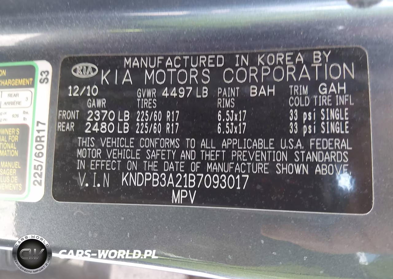 2011 Kia Sportage Lx VIN:KNDPB3A21B7093017 - 9