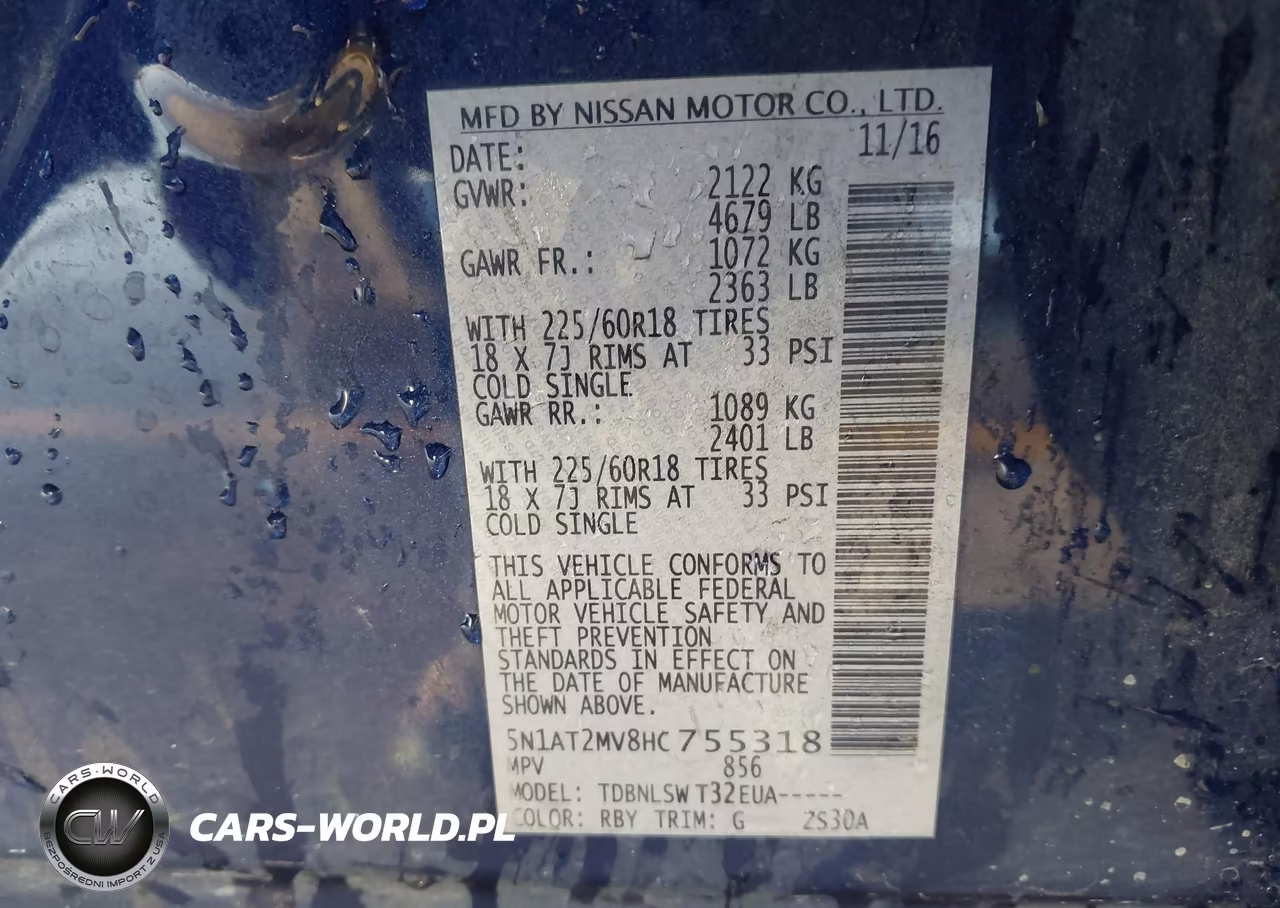 2017 Nissan Rogue Sl VIN:5N1AT2MV8HC755318 - 9