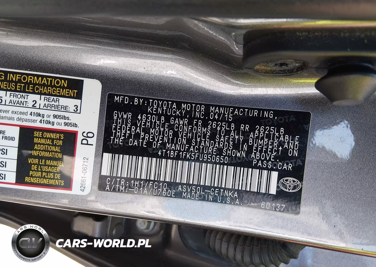 2015 Toyota Camry Le VIN:4T1BF1FK5FU950650 - 9