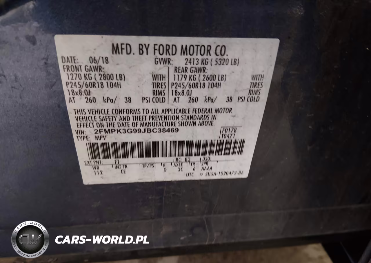 2018 Ford Edge Se VIN:2FMPK3G99JBC38469 - 9