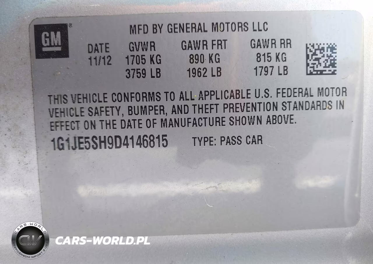 2013 Chevrolet Sonic Ltz Auto VIN:1G1JE5SH9D4146815 - 9