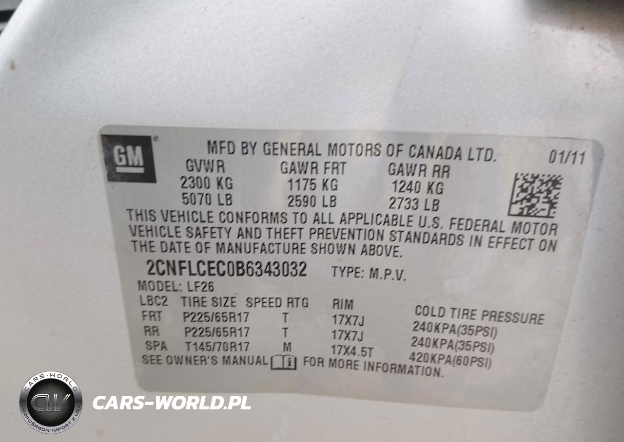 2011 Chevrolet Equinox Ls VIN:2CNFLCEC0B6343032 - 9