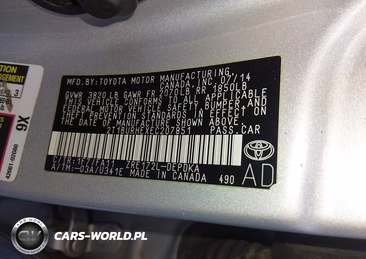2014 Toyota Corolla L VIN:2T1BURHEXEC207851 - 9