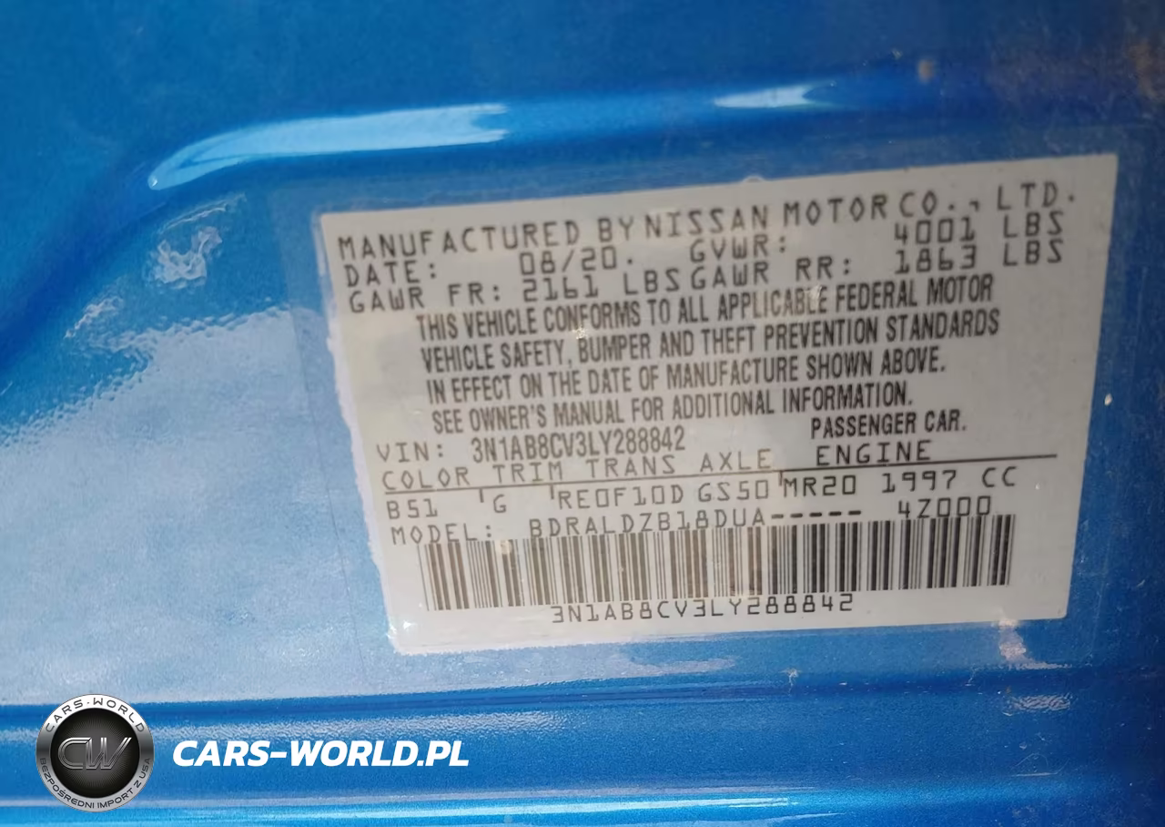 2020 Nissan Sentra Sv Xtronic Cvt VIN:3N1AB8CV3LY288842 - 9