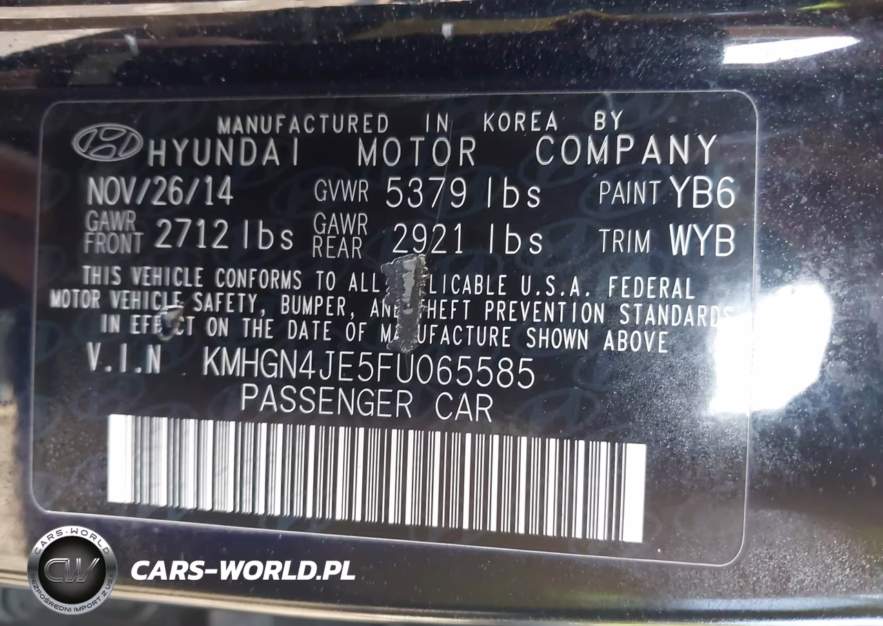 2015 Hyundai Genesis 3.8 VIN:KMHGN4JE5FU065585 - 9