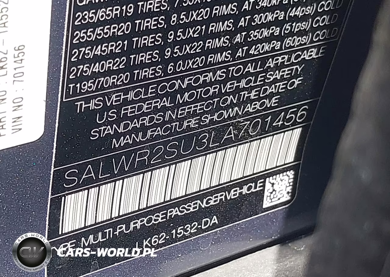 2020 Land Rover Range Rover Sport Hse Mhev VIN:SALWR2SU3LA701456 - 9