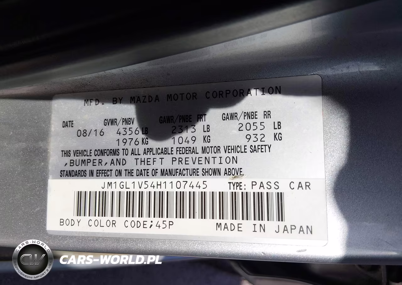 2017 Mazda Mazda6 Touring VIN:JM1GL1V54H1107445 - 9