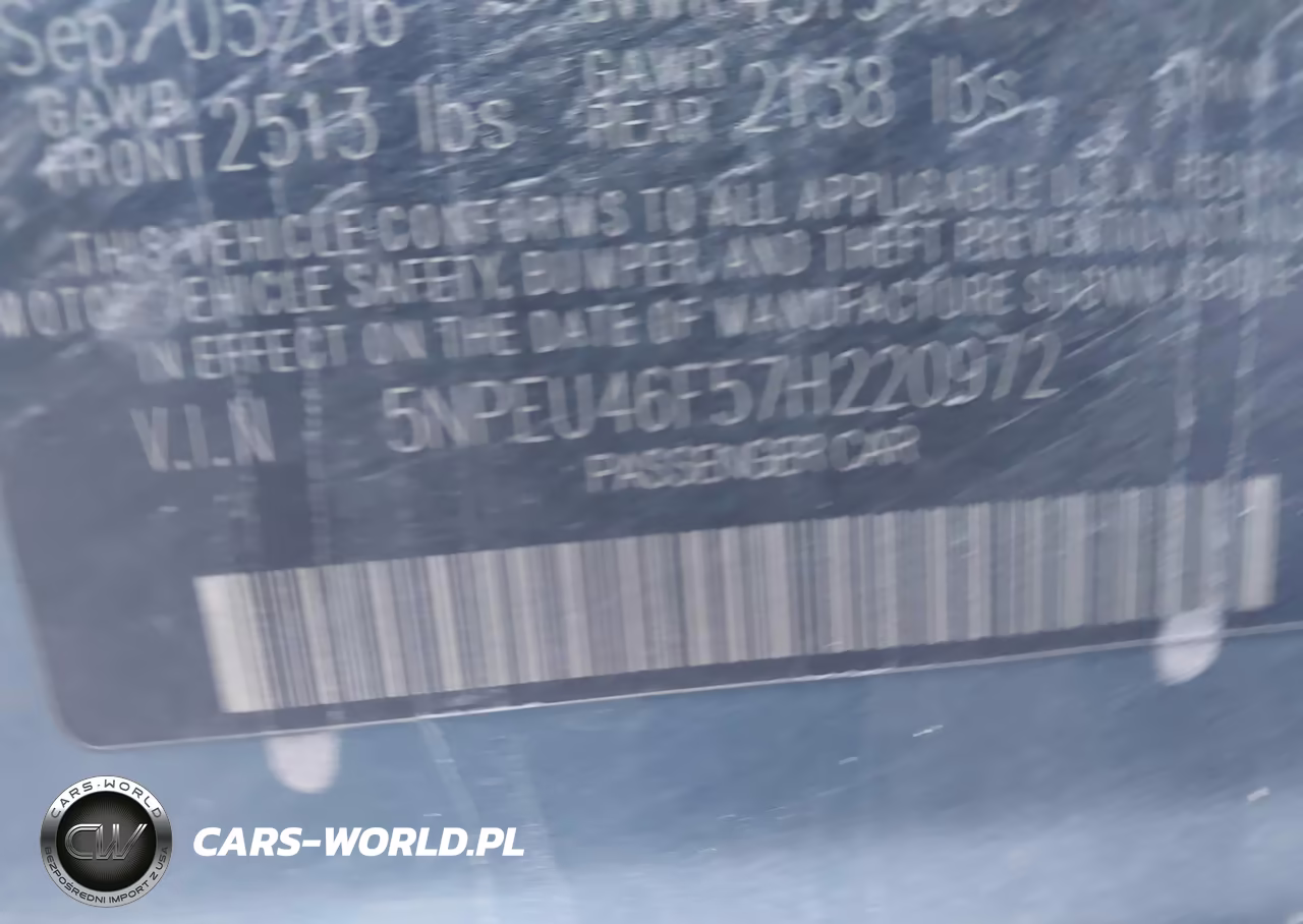 2007 Hyundai Sonata Limited-Limited W-Xm-Se-Se W-Xm VIN:5NPEU46F57H220972 - 9