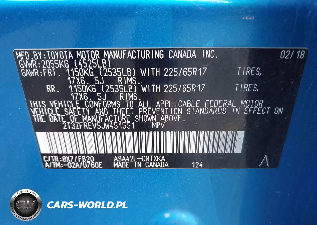 2018 Toyota Rav4 Le VIN:2T3ZFREV5JW451551 - 9