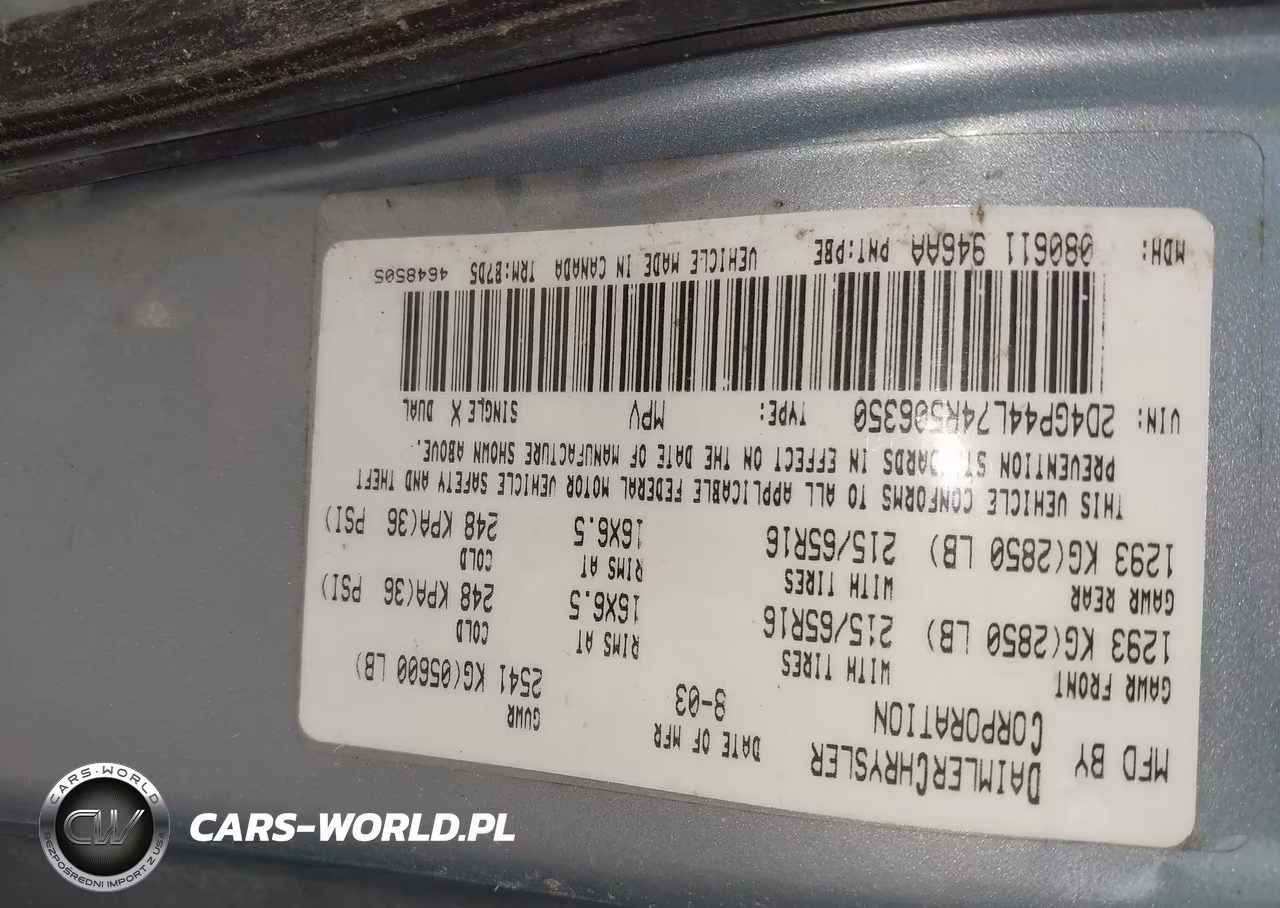 2004 Dodge Grand Caravan Sxt VIN:2D4GP44L74R506350 - 9