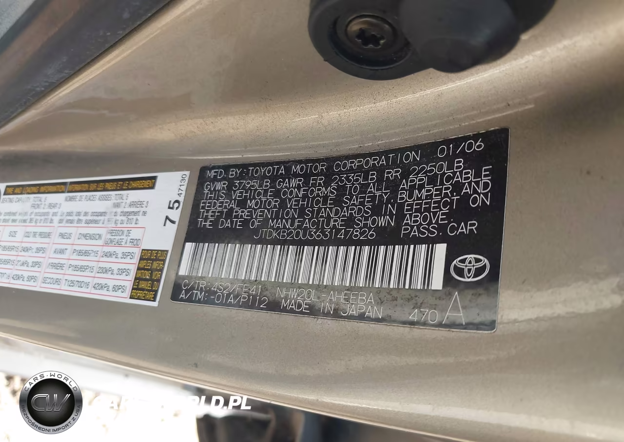 2006 Toyota Prius VIN:JTDKB20U363147826 - 9