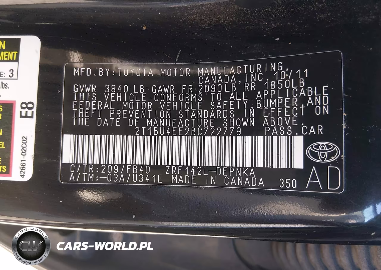 2011 Toyota Corolla Le VIN:2T1BU4EE2BC722779 - 9