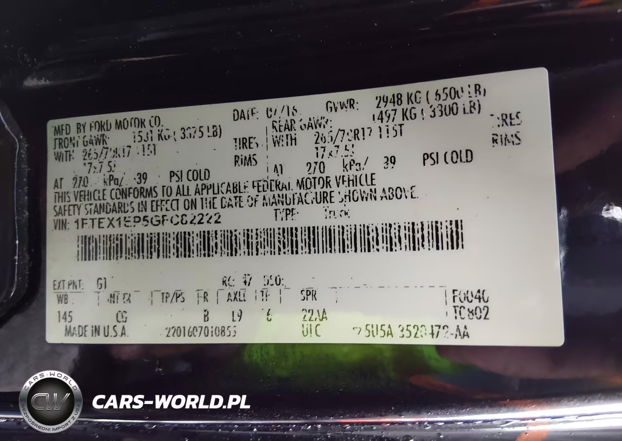2016 Ford F-150 Xl VIN:1FTEX1EP5GFC82222 - 9