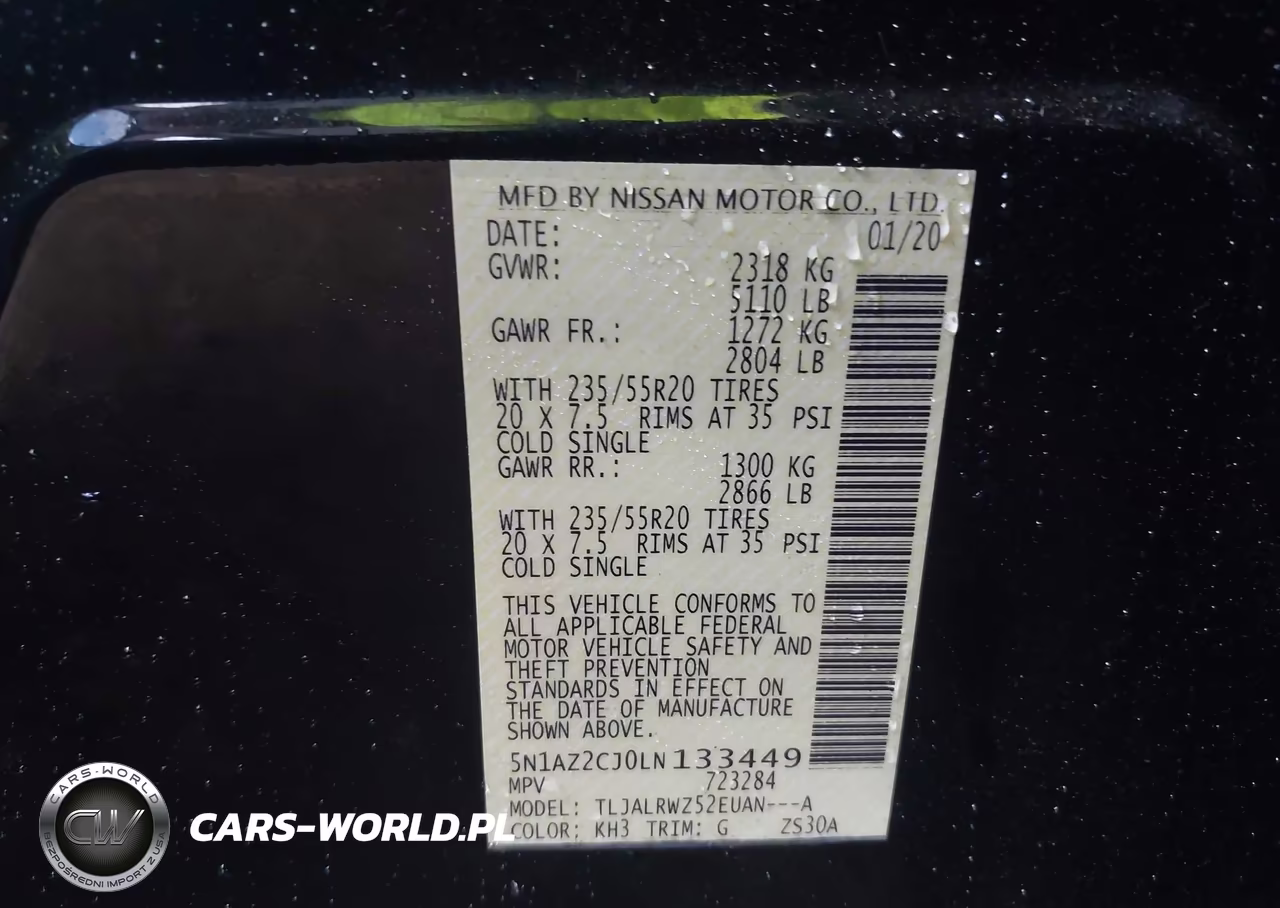 2020 Nissan Murano Sl Fwd VIN:5N1AZ2CJ0LN133449 - 9