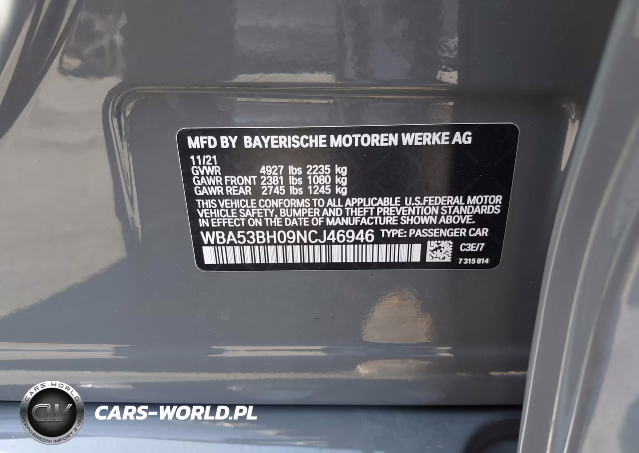 2022 BMW 530 I VIN:WBA53BH09NCJ46946 - 9