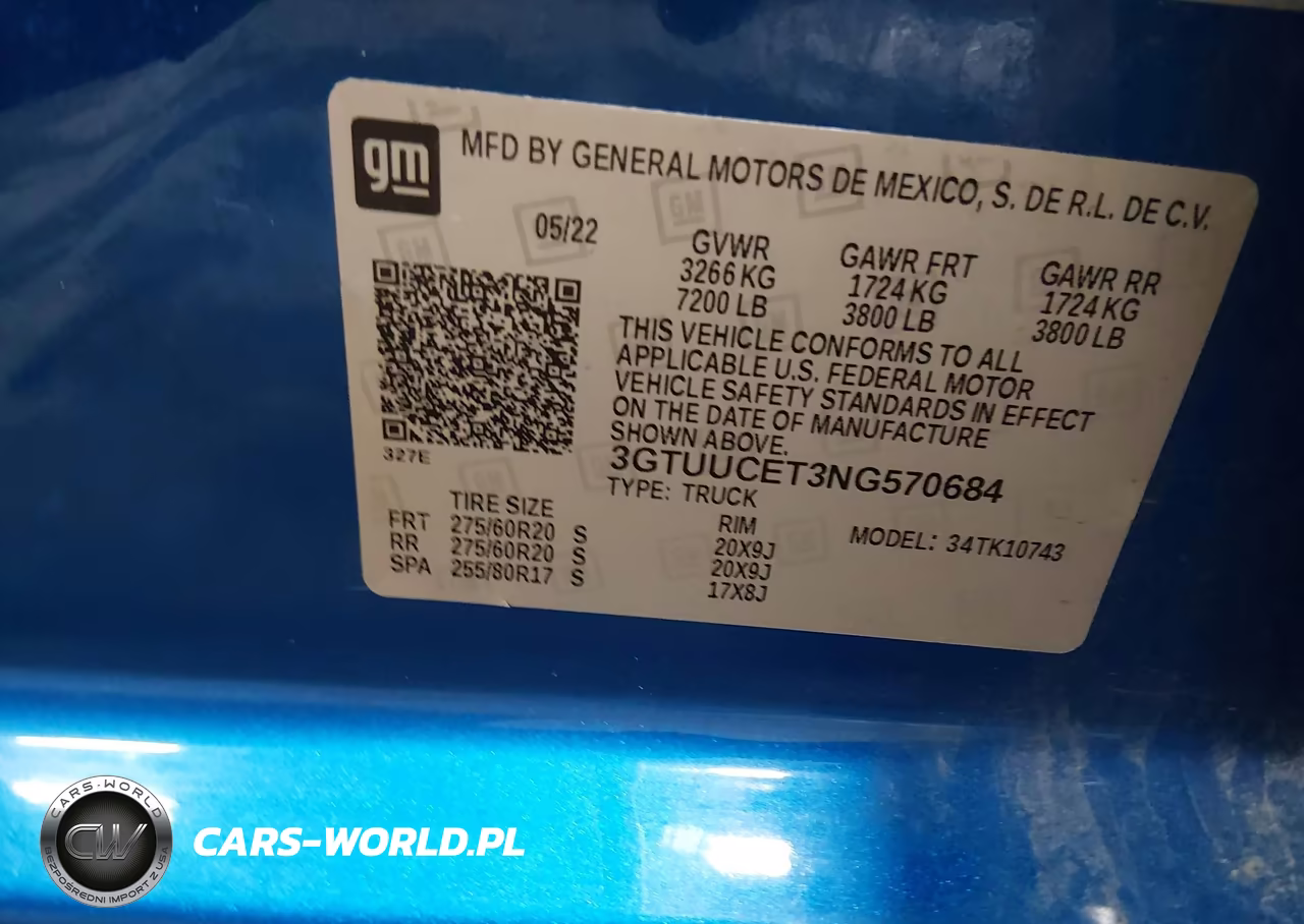 2022 GMC Sierra 1500 4Wd Standard Box Elevation VIN:3GTUUCET3NG570684 - 9
