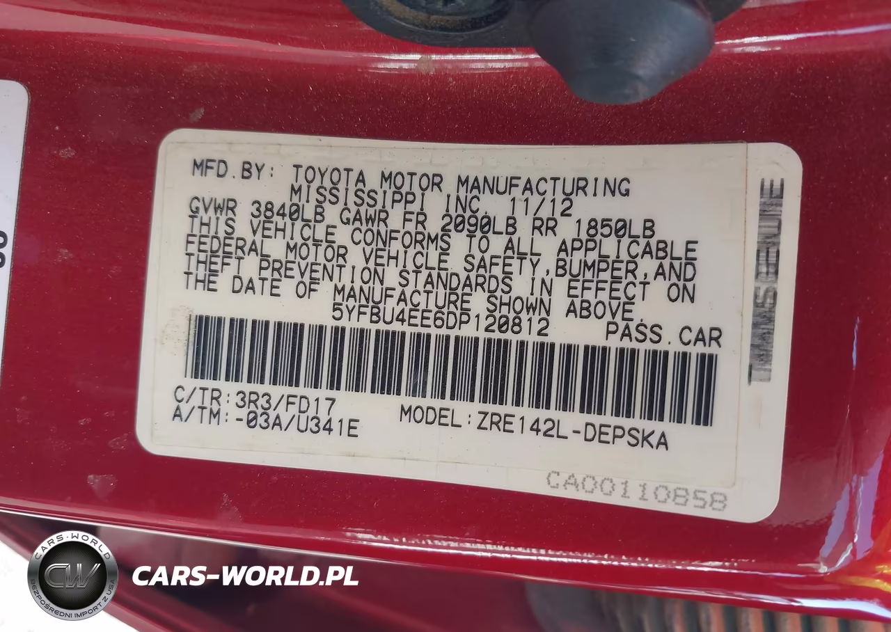 2013 Toyota Corolla S VIN:5YFBU4EE6DP120812 - 9