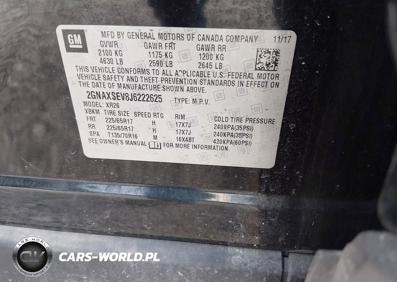 2018 Chevrolet Equinox Lt VIN:2GNAXSEV8J6222625 - 9