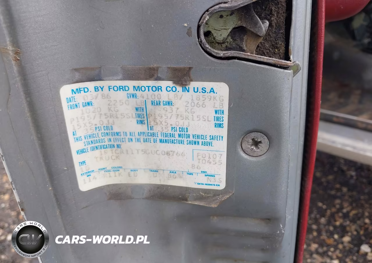 1986 Ford Ranger VIN:1FTCR11T5GUC08766 - 9