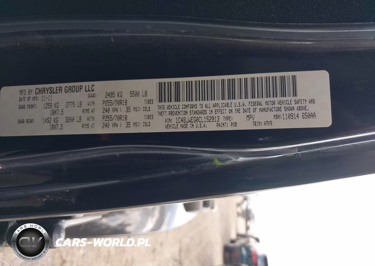 2012 Jeep Wrangler Unlimited Sahara VIN:1C4BJWEG0CL152913 - 9