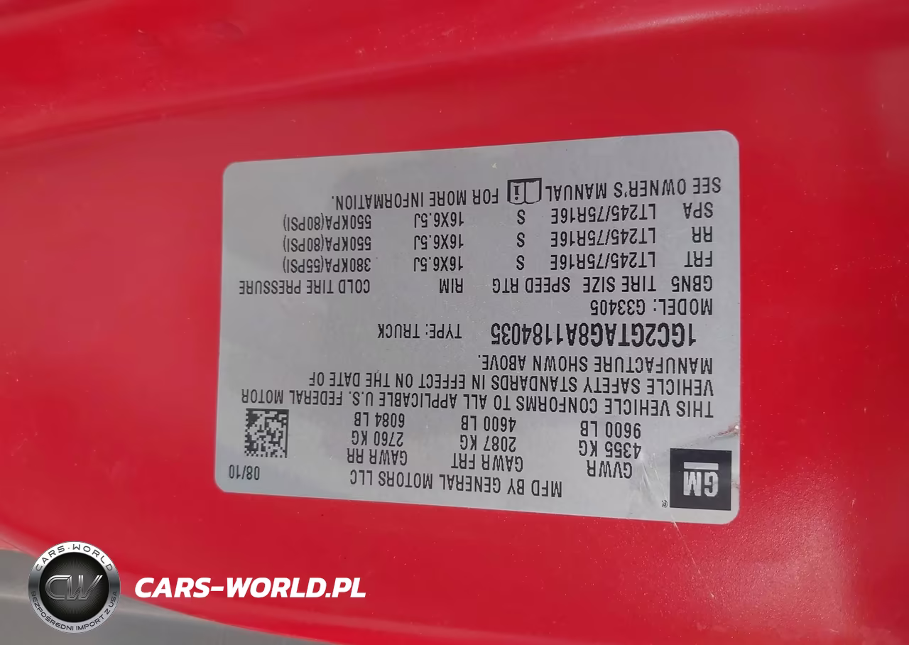 2010 Chevrolet Express 3500 Work Van VIN:1GC2GTAG8A1184035 - 9