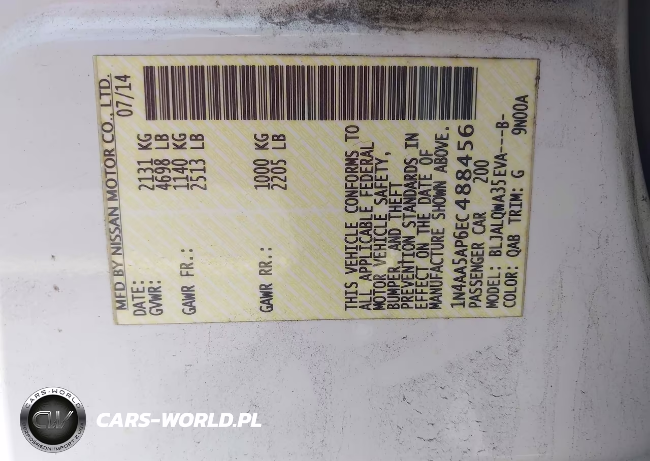 2014 Nissan Maxima VIN:1N4AA5AP6EC488456 - 9