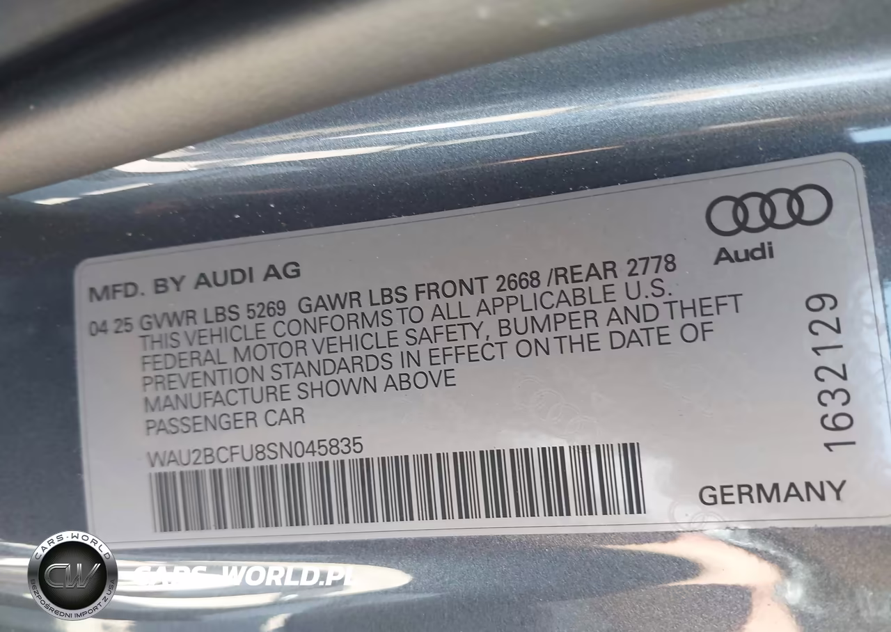 2025 Audi All-New A5 Premium Plus Tfsi Quattro S Tronic VIN:WAU2BCFU8SN045835 - 9