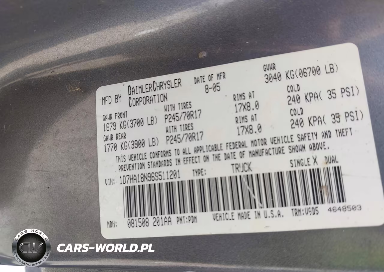 2006 Dodge Ram 1500 Slt VIN:1D7HA18N96S511201 - 9