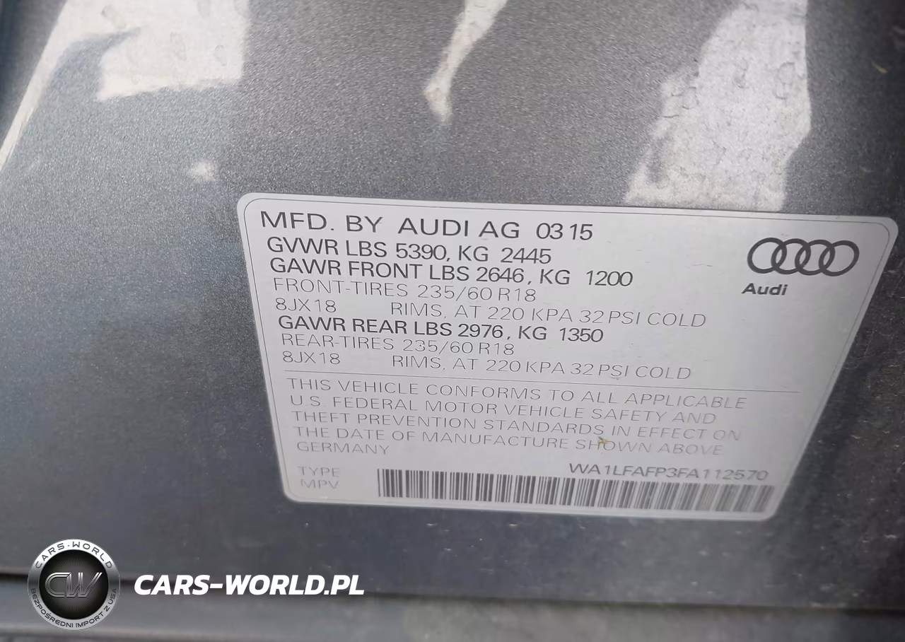 2015 Audi Q5 2.0T Premium VIN:WA1LFAFP3FA112570 - 9