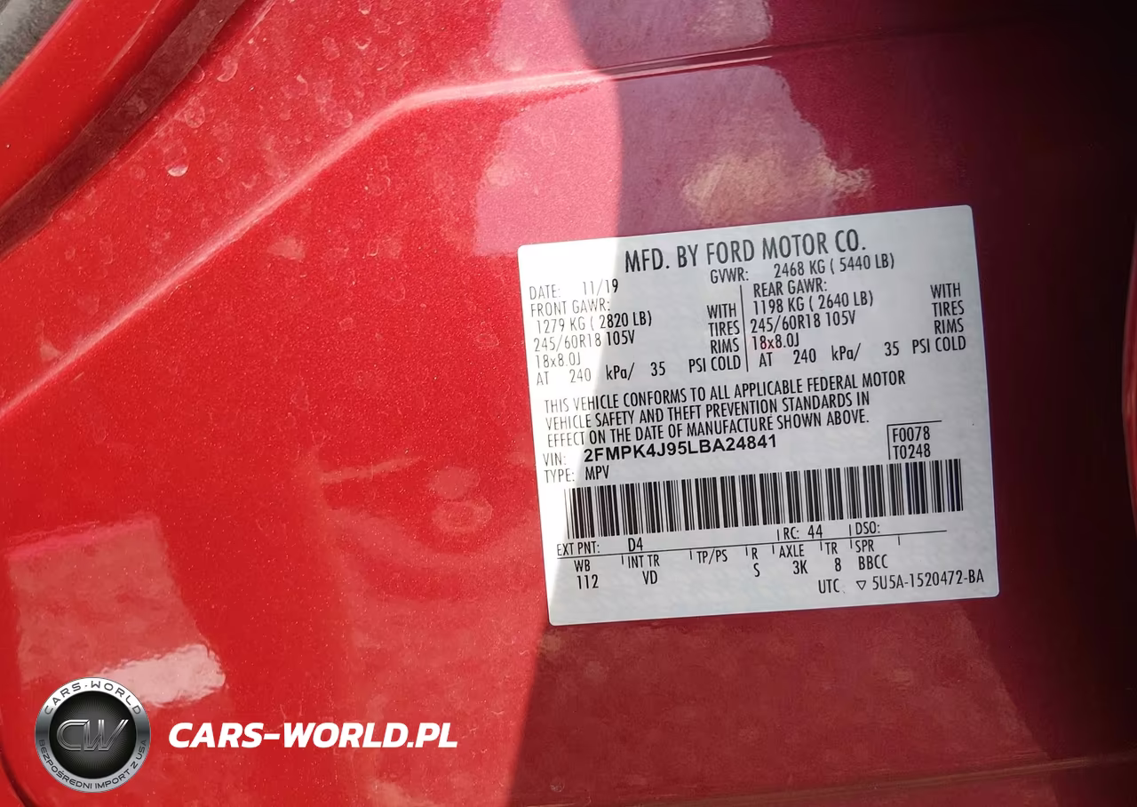 2020 Ford Edge Sel VIN:2FMPK4J95LBA24841 - 9