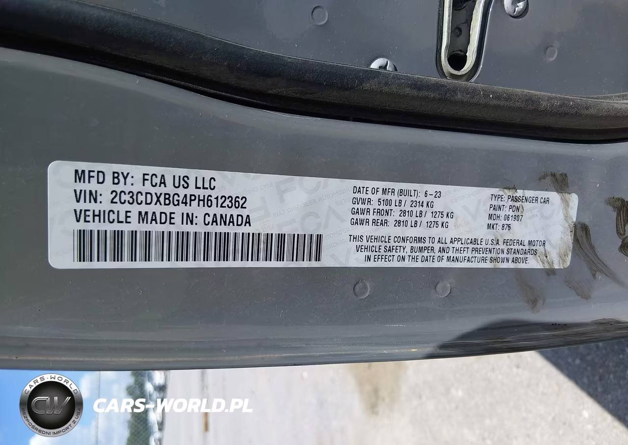 2023 Dodge Charger Sxt VIN:2C3CDXBG4PH612362 - 9