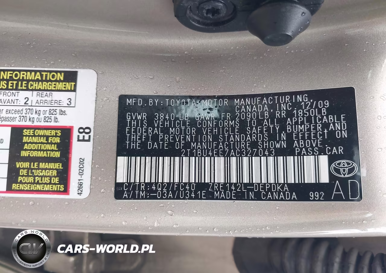 2010 Toyota Corolla Le VIN:2T1BU4EE7AC327043 - 9