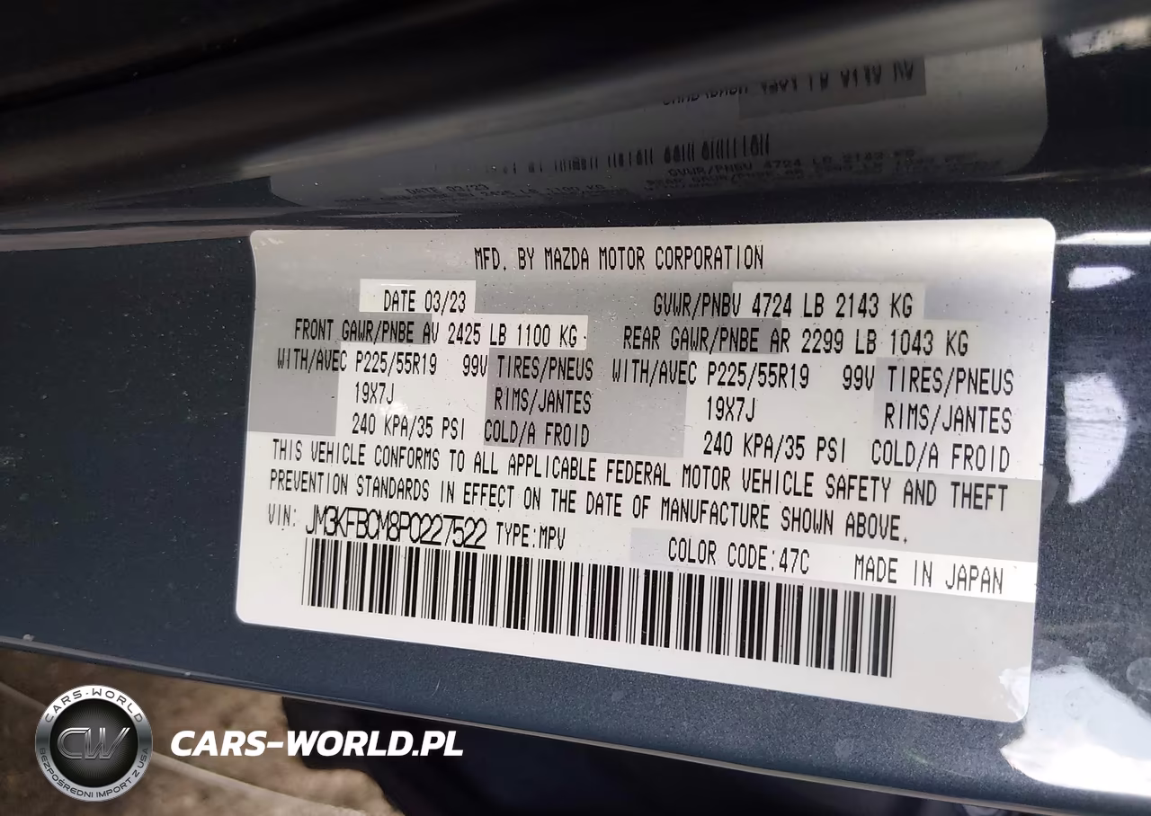 2023 Mazda Cx-5 2.5 S Carbon Edition VIN:JM3KFBCM8P0227522 - 9