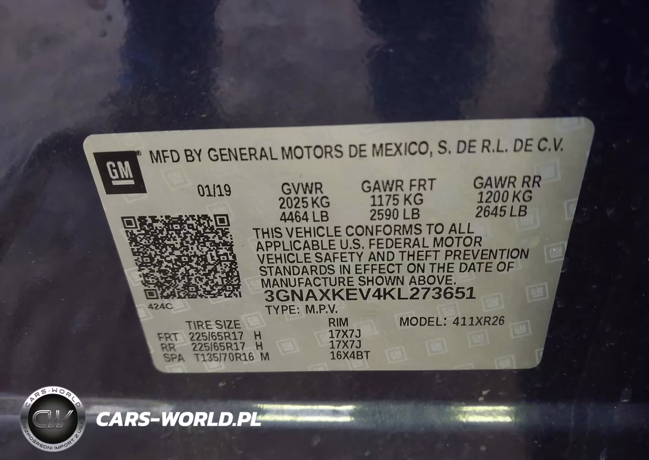 2019 Chevrolet Equinox Lt VIN:3GNAXKEV4KL273651 - 9