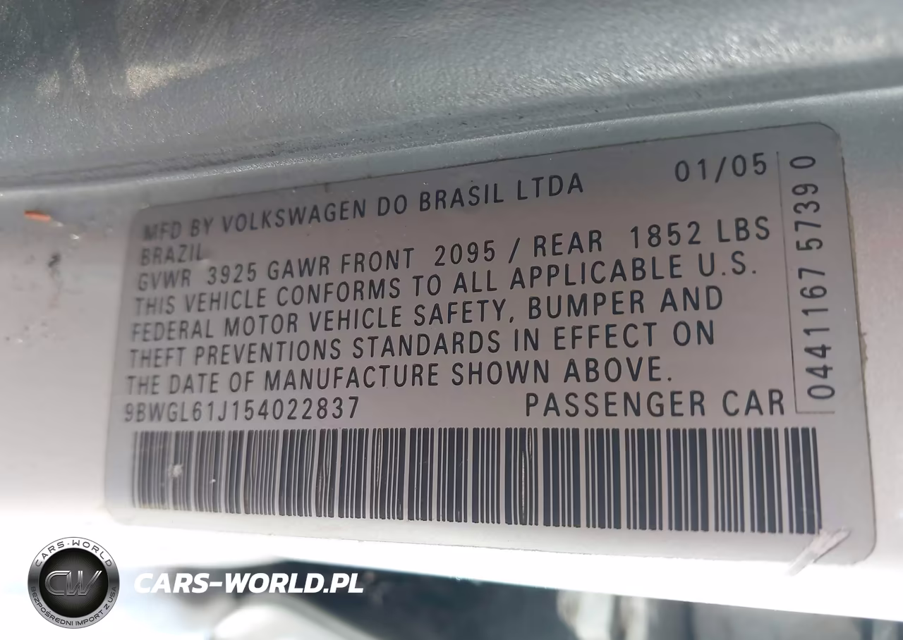 2005 Volkswagen Golf Gls 2.0L VIN:9BWGL61J154022837 - 9