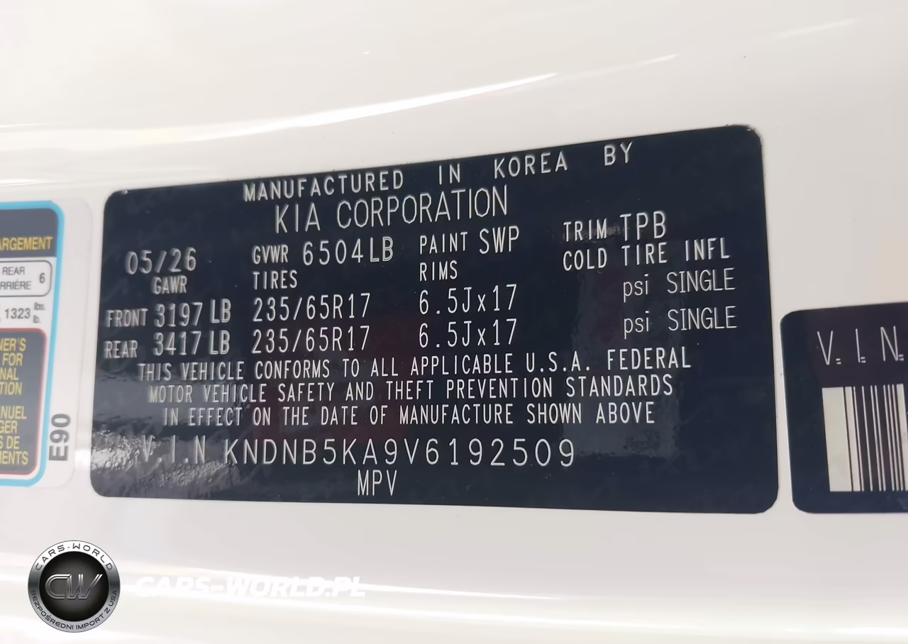 2027 Kia Carnival VIN:KNDNB5KA9V6192509 - 9