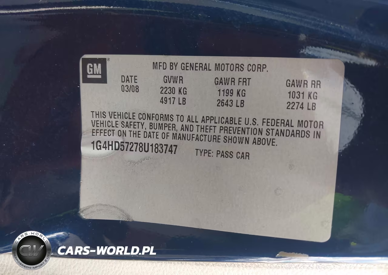 2008 Buick Lucerne Cxl VIN:1G4HD57278U183747 - 9