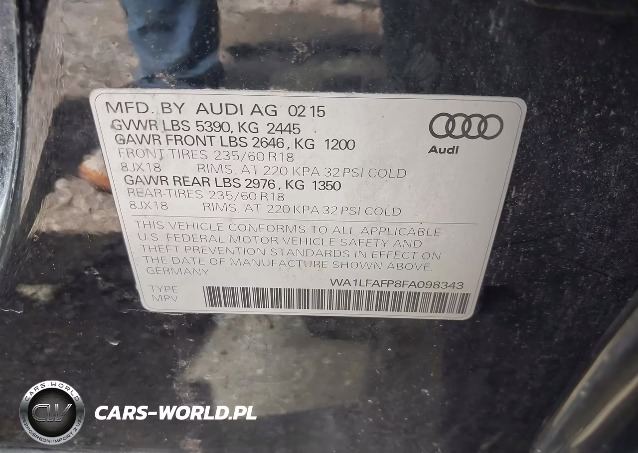 2015 Audi Q5 2.0T Premium VIN:WA1LFAFP8FA098343 - 9