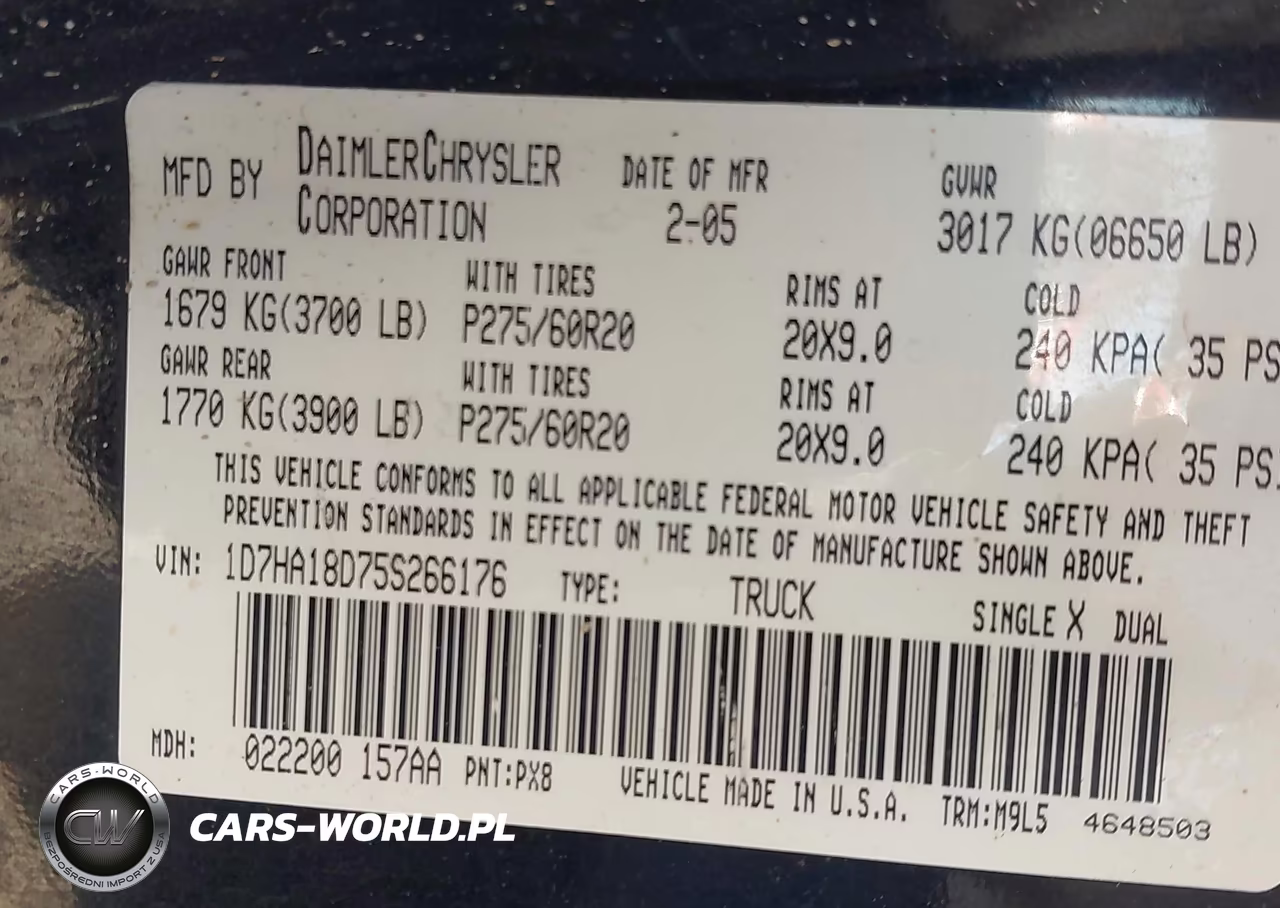 2005 Dodge Ram 1500 Slt-Laramie VIN:1D7HA18D75S266176 - 9