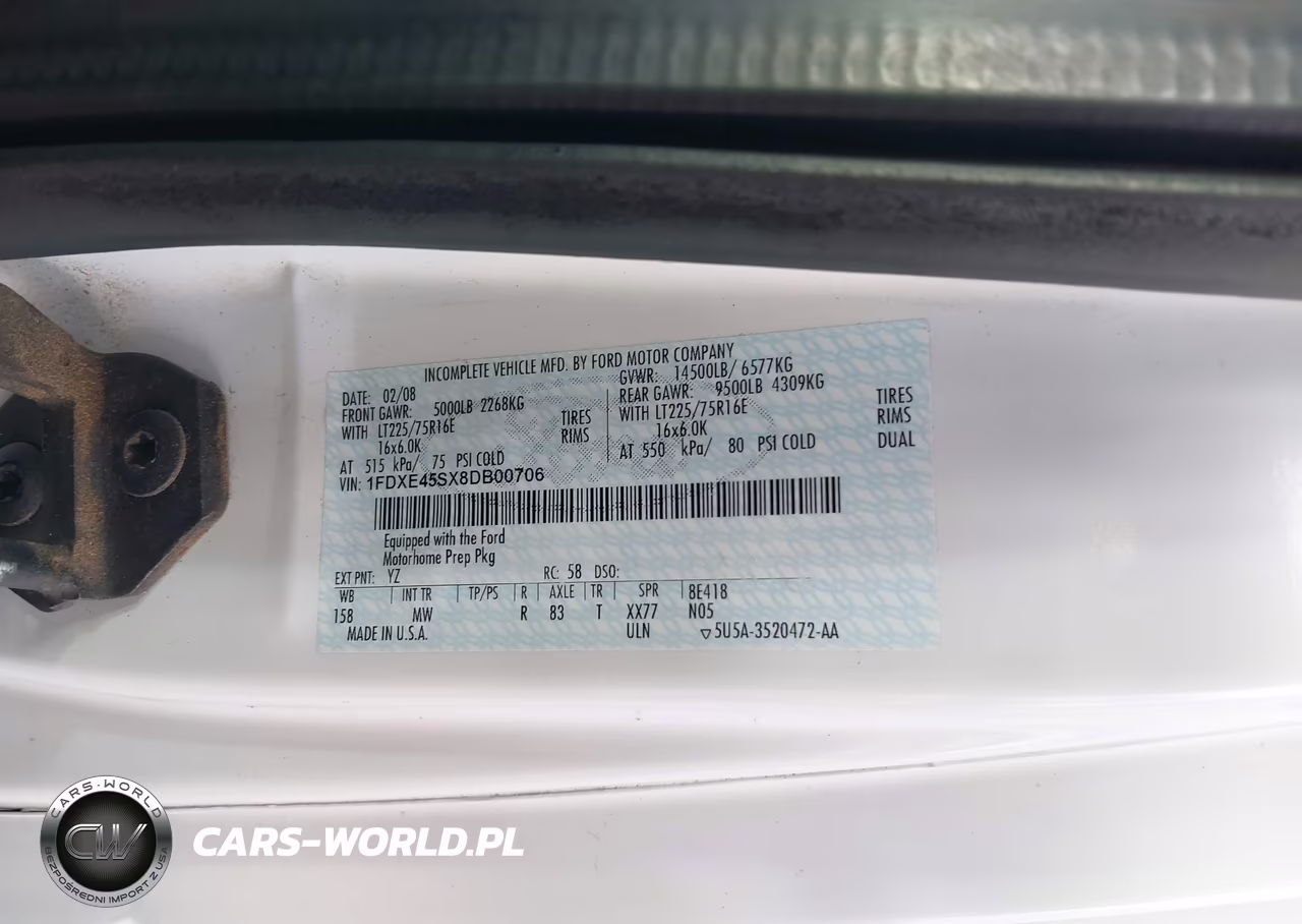 2008 Ford Econoline Commercial Cutaway VIN:1FDXE45SX8DB00706 - 8
