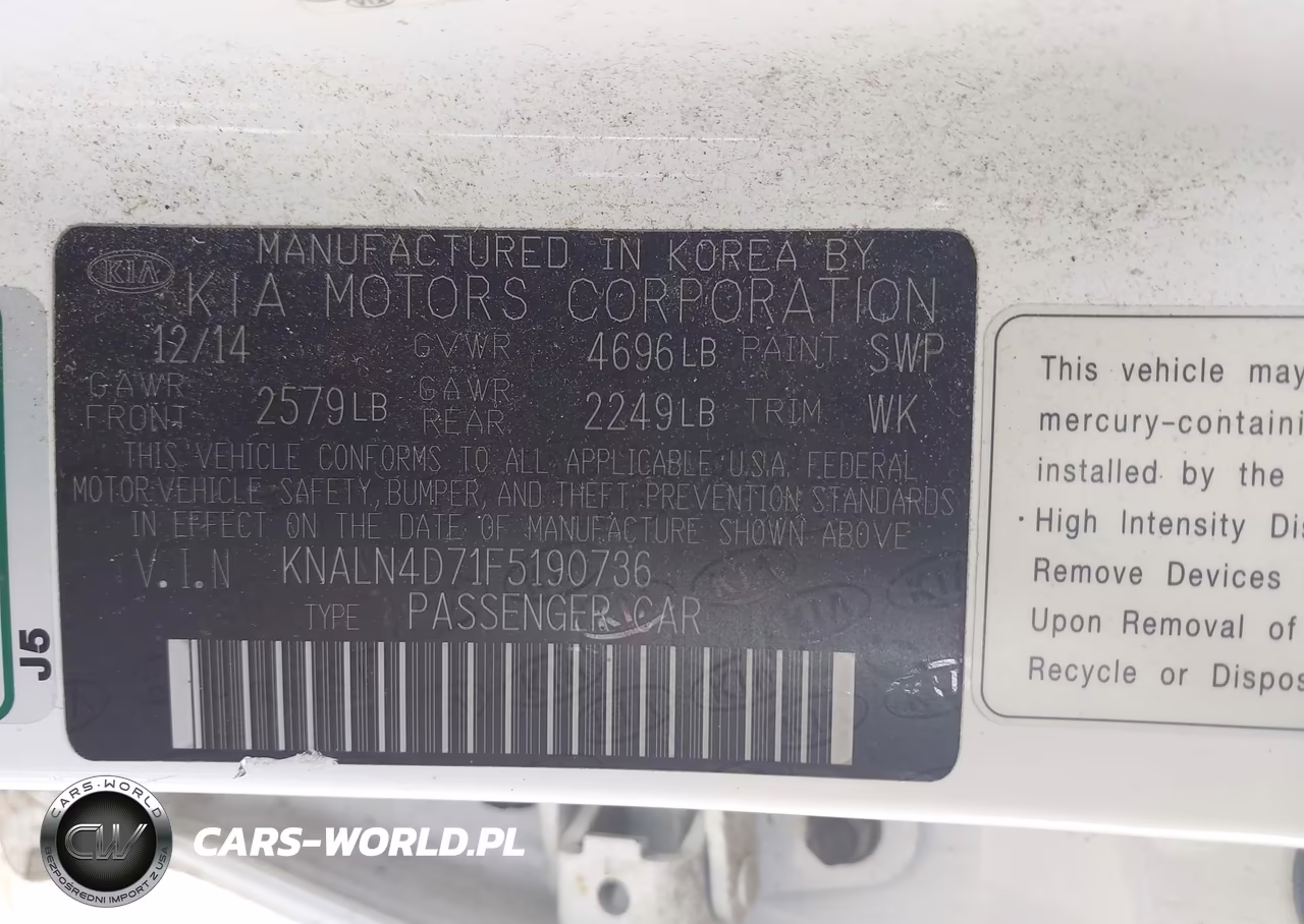 2015 Kia Cadenza Premium VIN:KNALN4D71F5190736 - 9