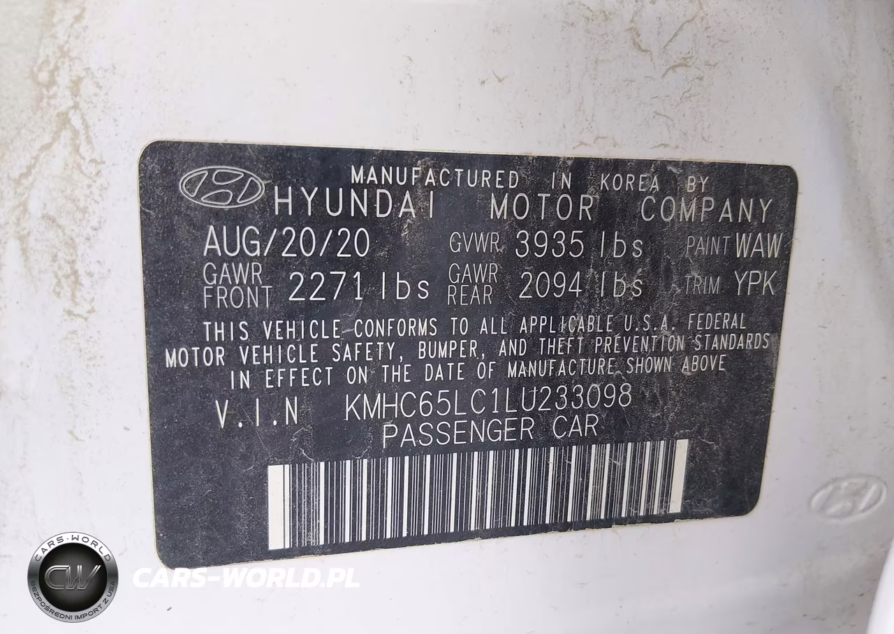 2020 Hyundai Ioniq Hybrid Blue VIN:KMHC65LC1LU233098 - 9