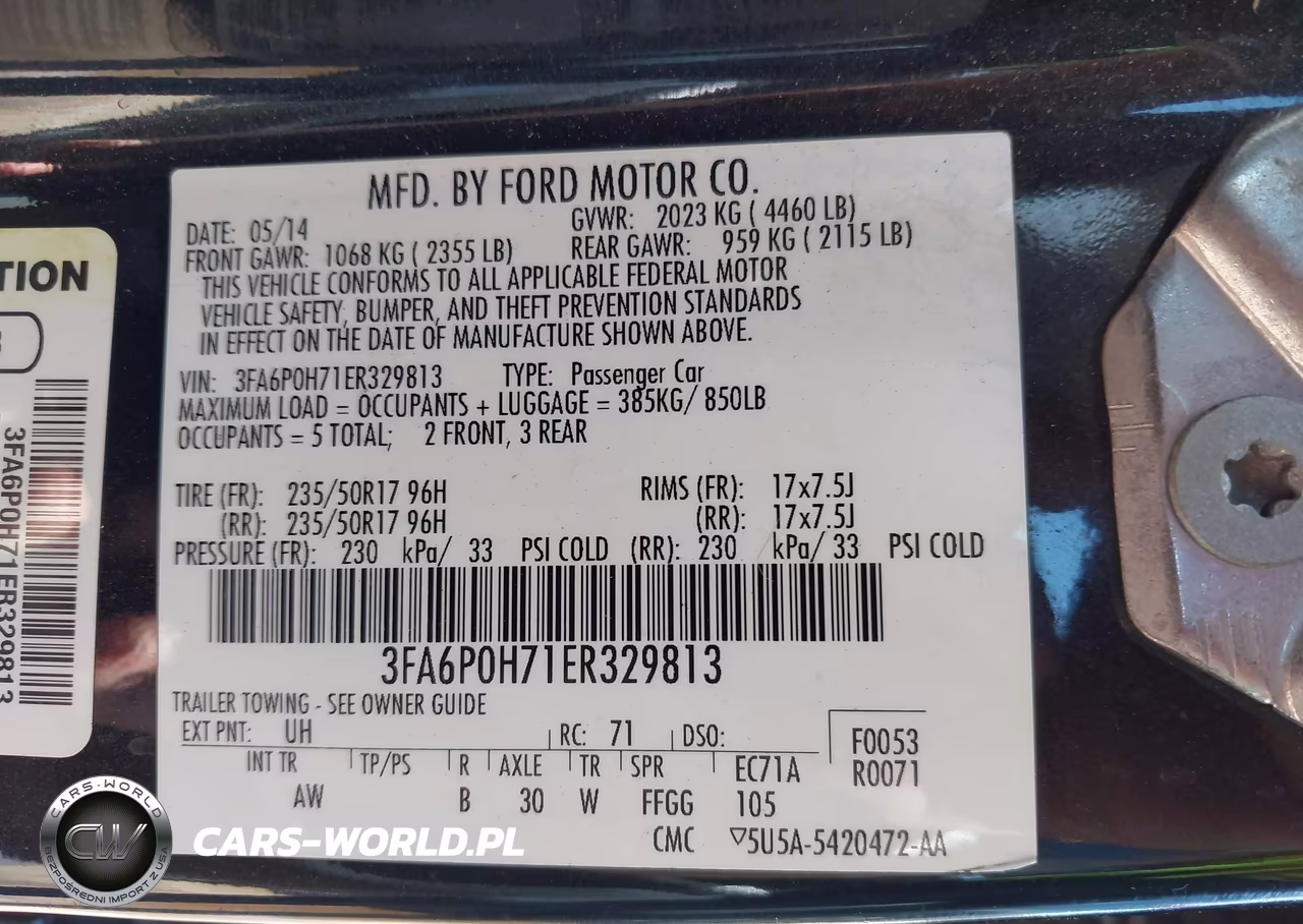2014 Ford Fusion Se VIN:3FA6P0H71ER329813 - 9
