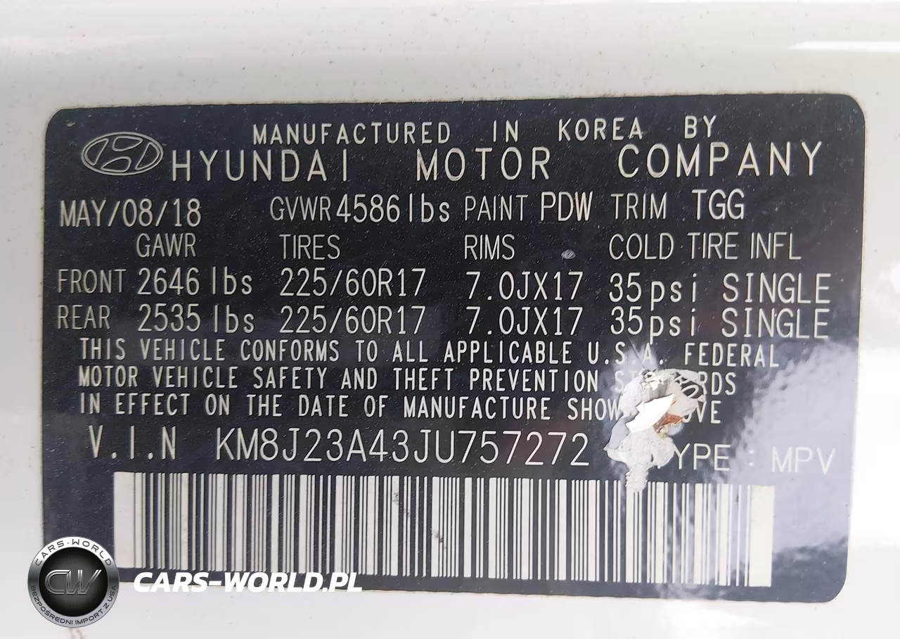 2018 Hyundai Tucson Se VIN:KM8J23A43JU757272 - 9