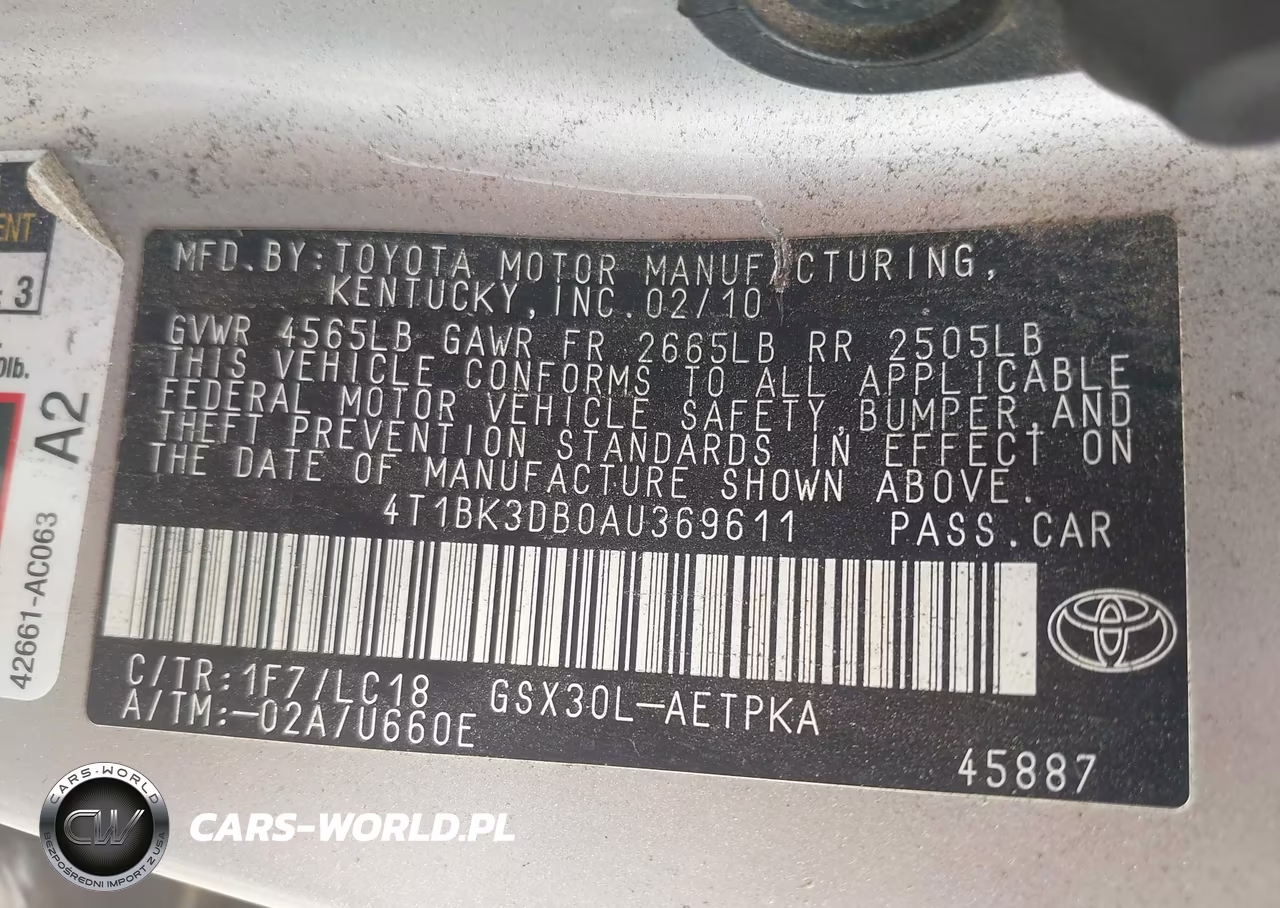 2010 Toyota Avalon Limited VIN:4T1BK3DB0AU369611 - 9