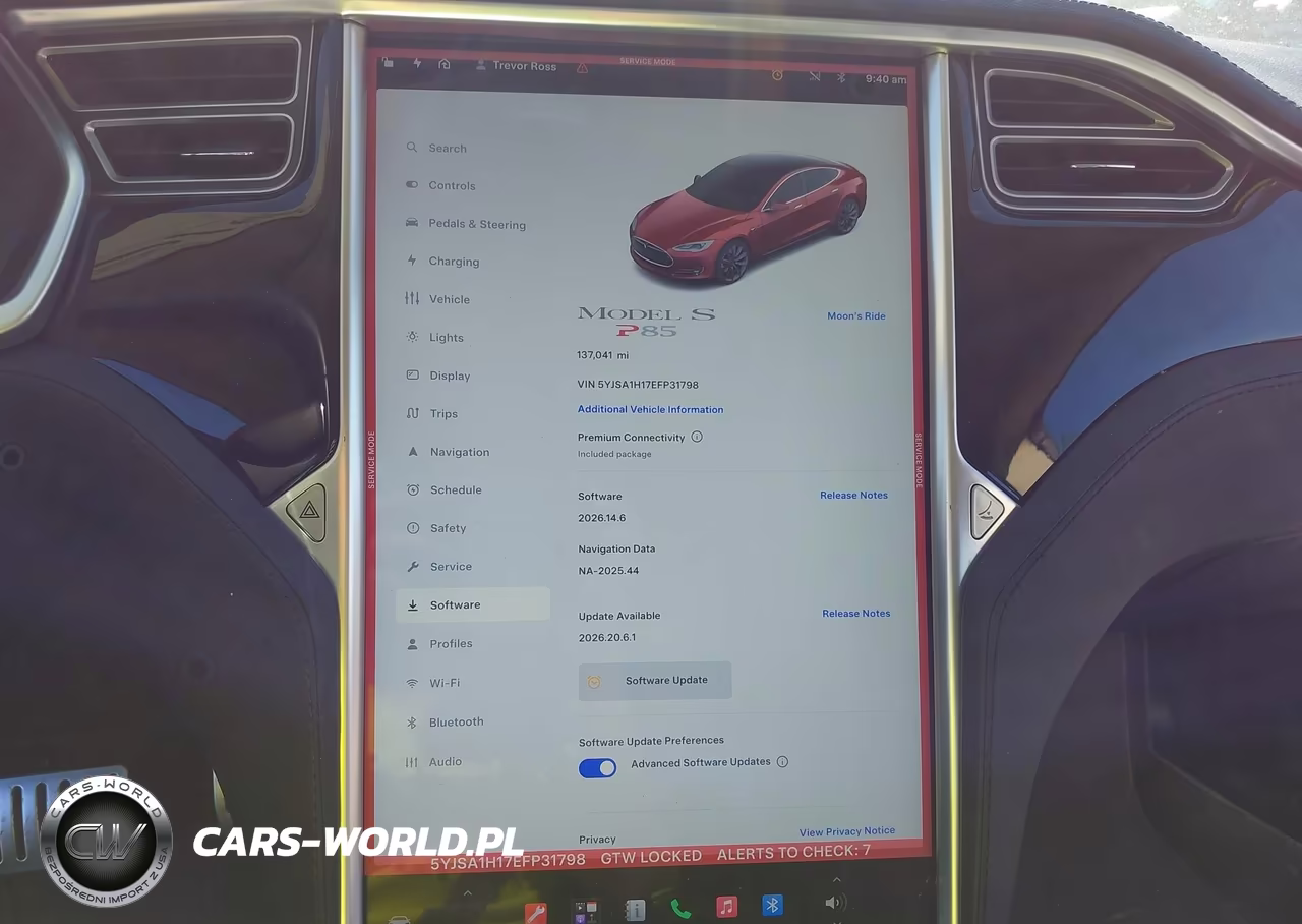 2014 Tesla Model S P85 VIN:5YJSA1H17EFP31798 - 7