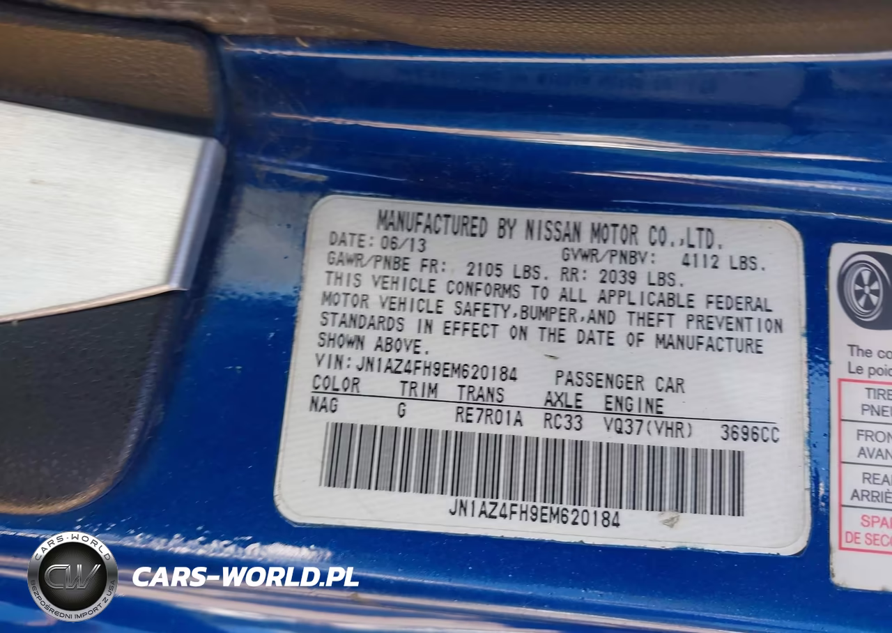 2014 Nissan 370Z Touring VIN:JN1AZ4FH9EM620184 - 9